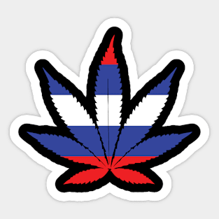 Serbia Pot Leaf Sticker